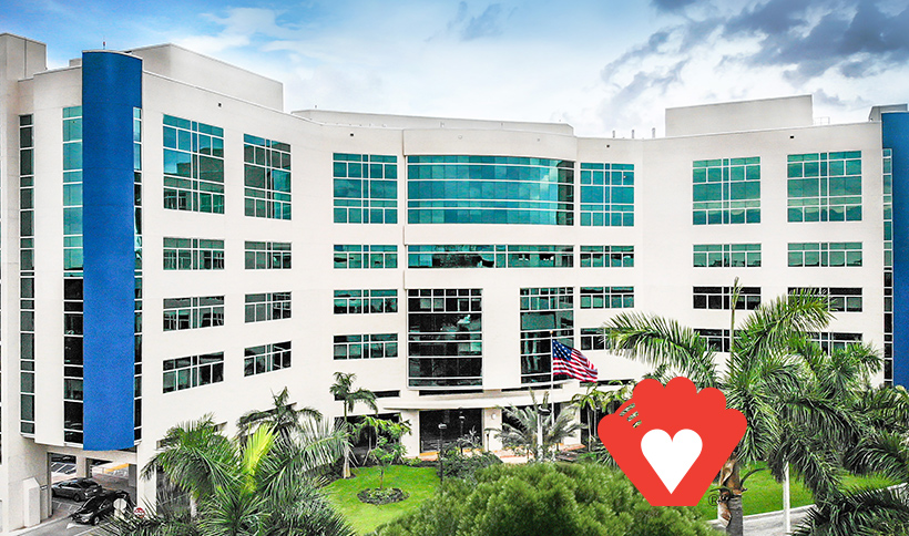 Memorial Hospital West Building  with JDCH Glove