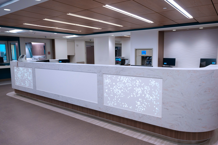 Nurses' station at Memorial Regional Family Birthplace